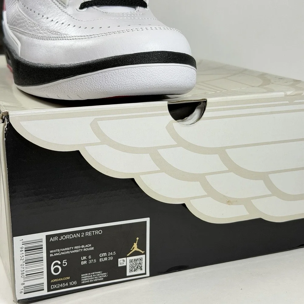 Nike‎ Size 6.5 Mens Air Jordan 2 Retro OG Chicago (2022) DX2454-106 White